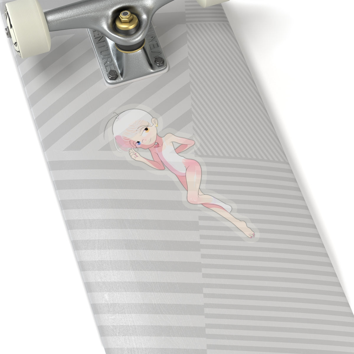 Cute Pink Alien Girl Sticker — Kiss-Cut Vinyl Decal for Laptops & Journals