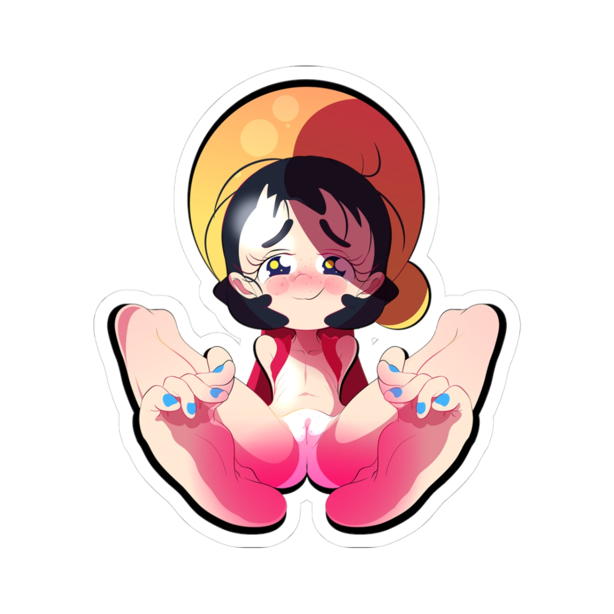 Bratty ロリ Edges You Endlessly With Her Thigh-High Feet – “Beg Louder, Onii-chan, Or I Stop Forever ♡ - NSFW Adult Anime Sticker