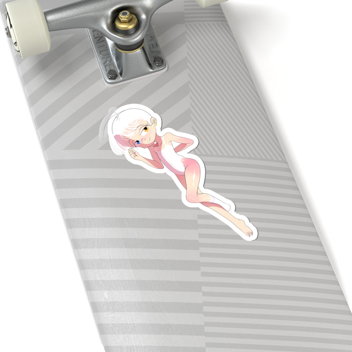 Cute Pink Alien Girl Sticker — Kiss-Cut Vinyl Decal for Laptops & Journals