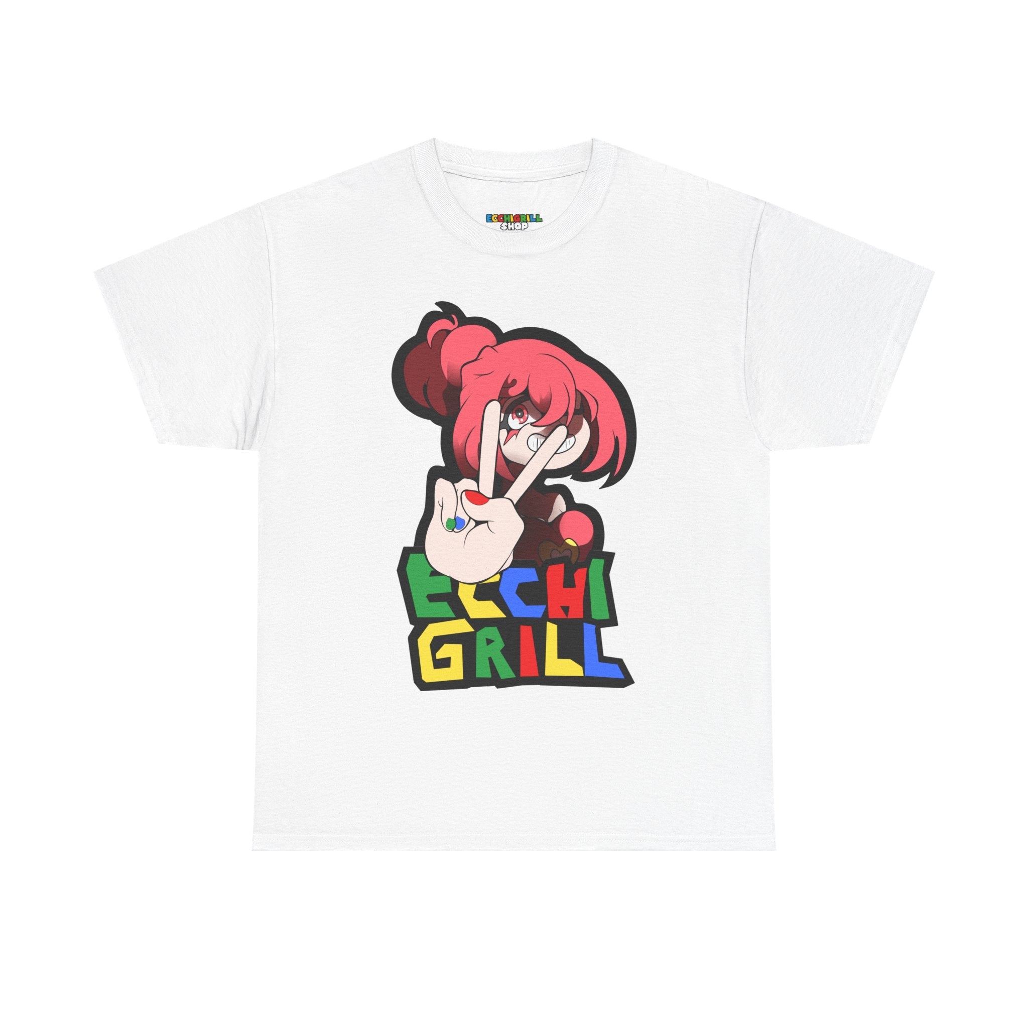 Ecchi Grill Unisex Heavy Cotton Tee – Fun Graphic T-Shirt, Anime Style, Casual Wear, Unique Gift for Fans