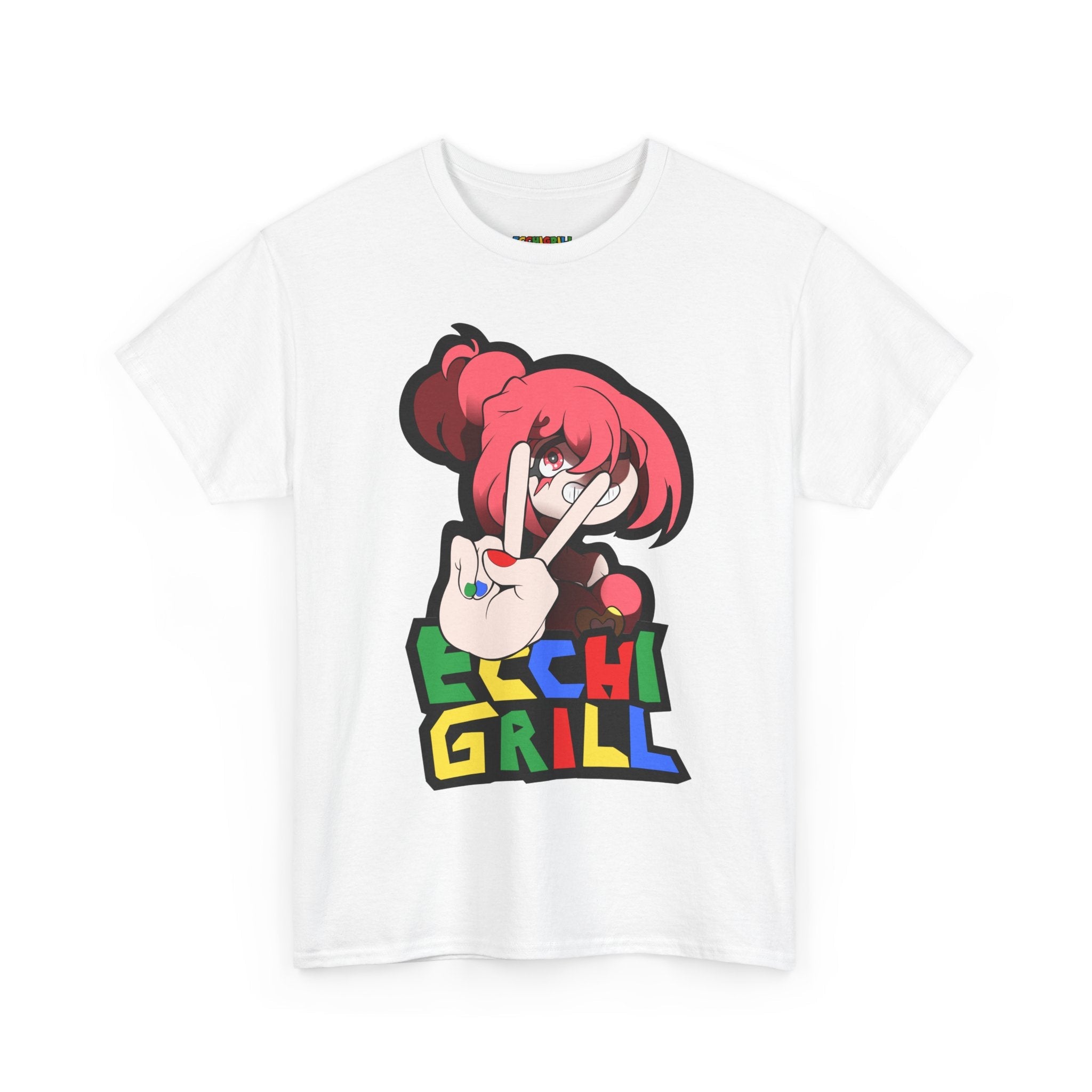 Ecchi Grill Unisex Heavy Cotton Tee – Fun Graphic T-Shirt, Anime Style, Casual Wear, Unique Gift for Fans