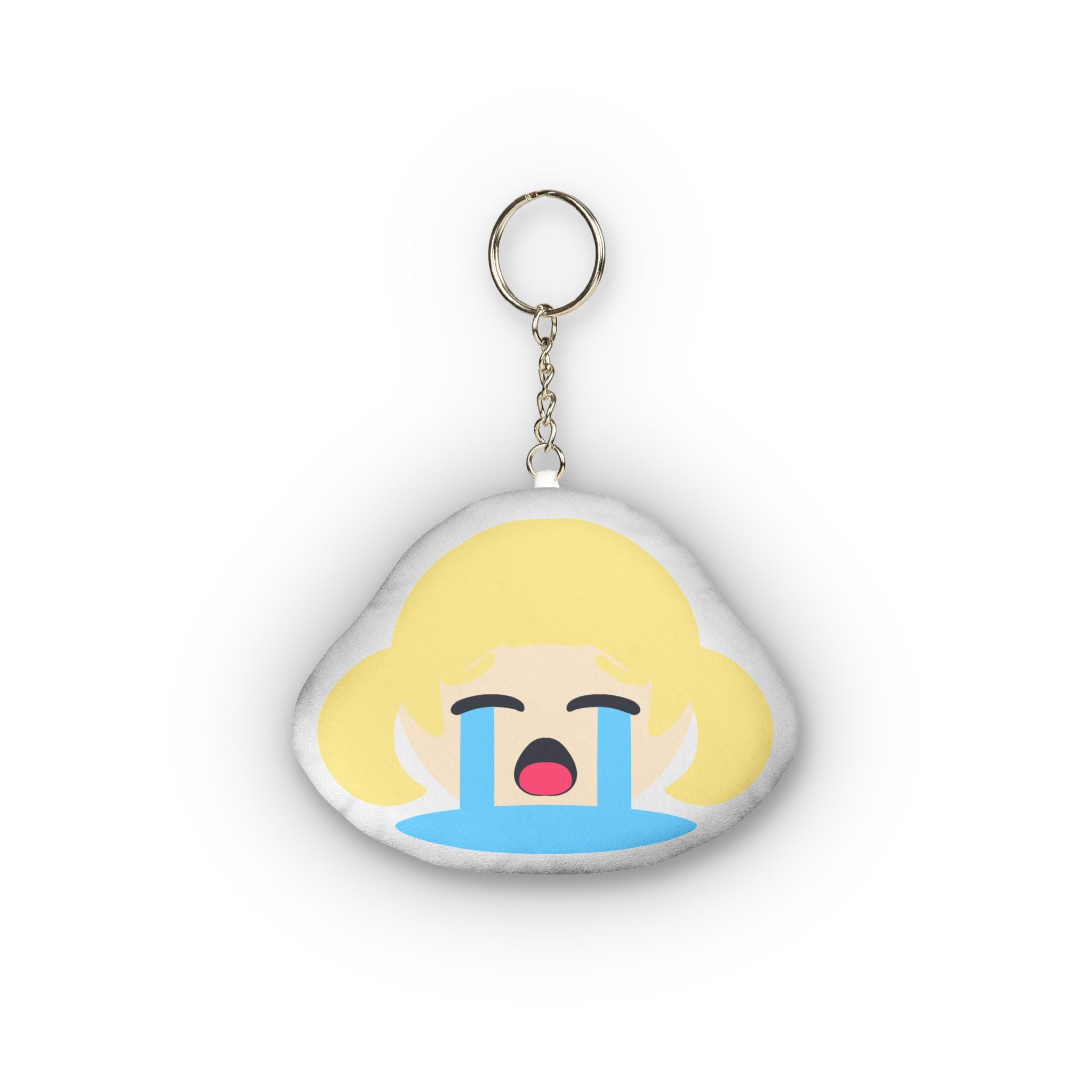 Emojicon Mini Plush Keychain, かわいい子供、金髪のツインテール