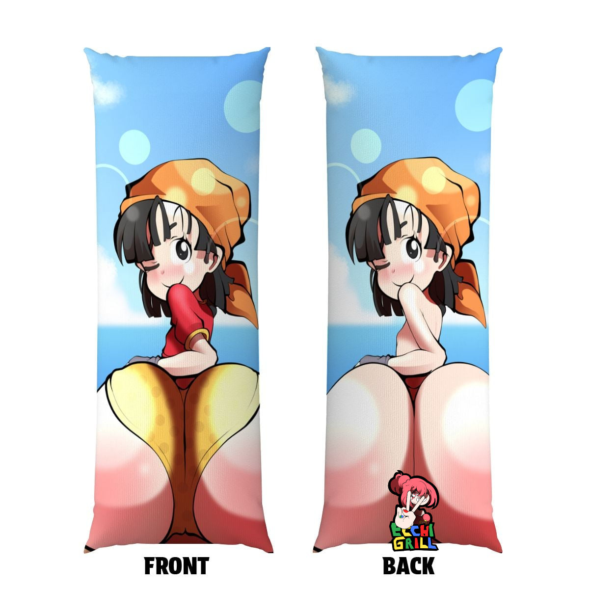 Body Pillow Cover 20"x54" Booty Beach Yellow Thong