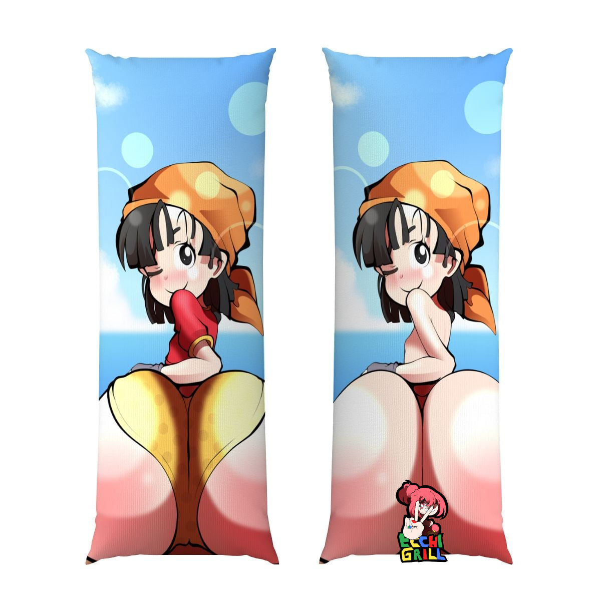 Body Pillow Cover 20"x54" Booty Beach Yellow Thong
