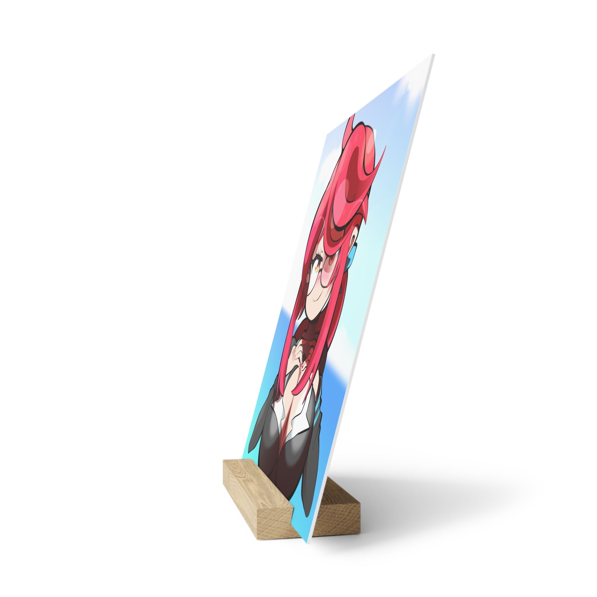 Anime Pinup Gallery Board with Wood Stand — Galactic Hentai Cleavage Squeeze