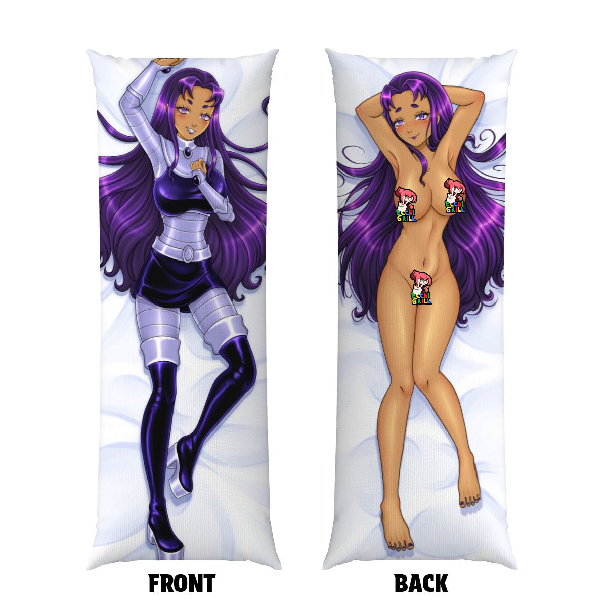 Body Pillow Cover 20"x54" Black Fire