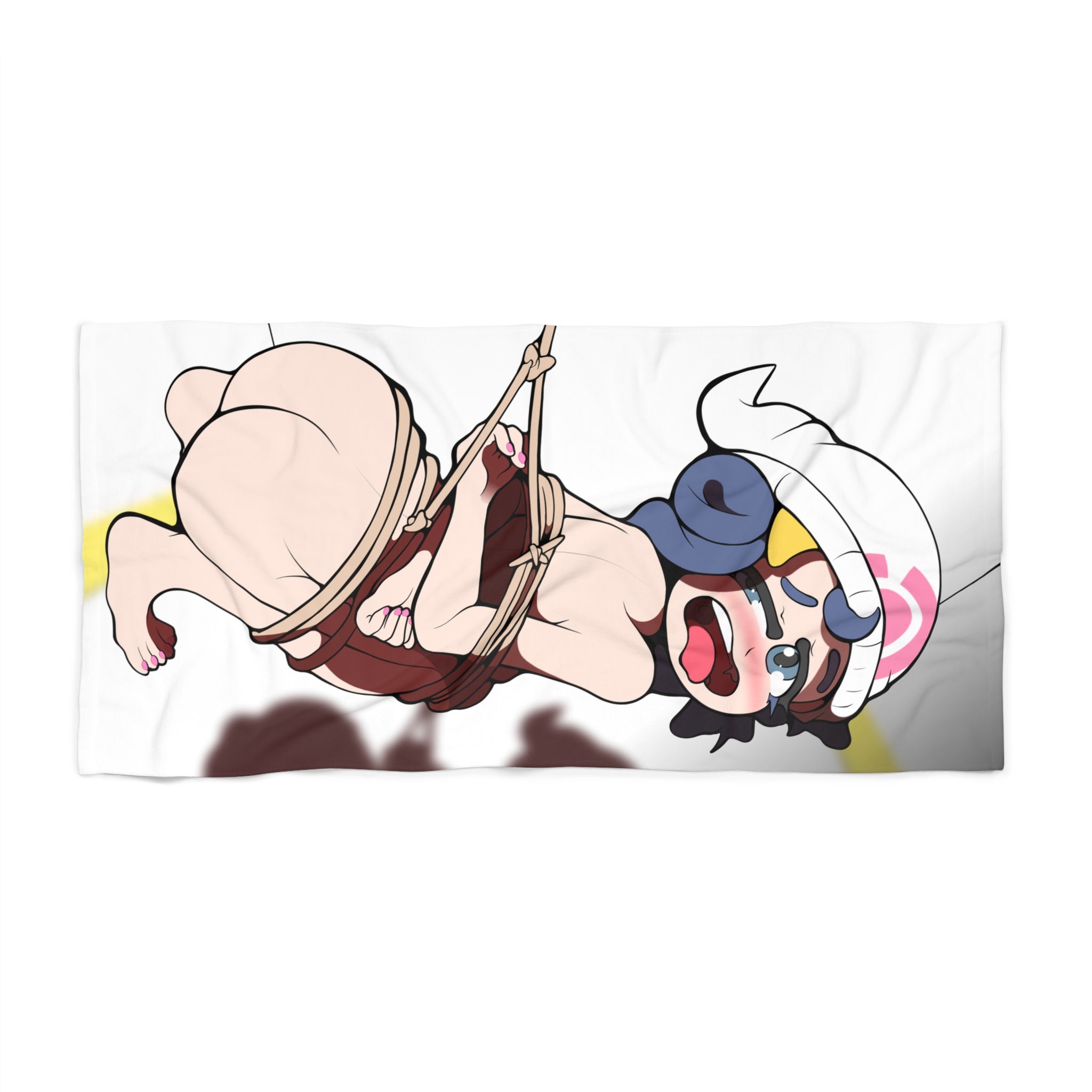 Bound Hentai Cowgirl in BDSM Rope Suspension - Ahegao Reverse Cowgirl Pussy Stretch Orgasms Vibrant Towel