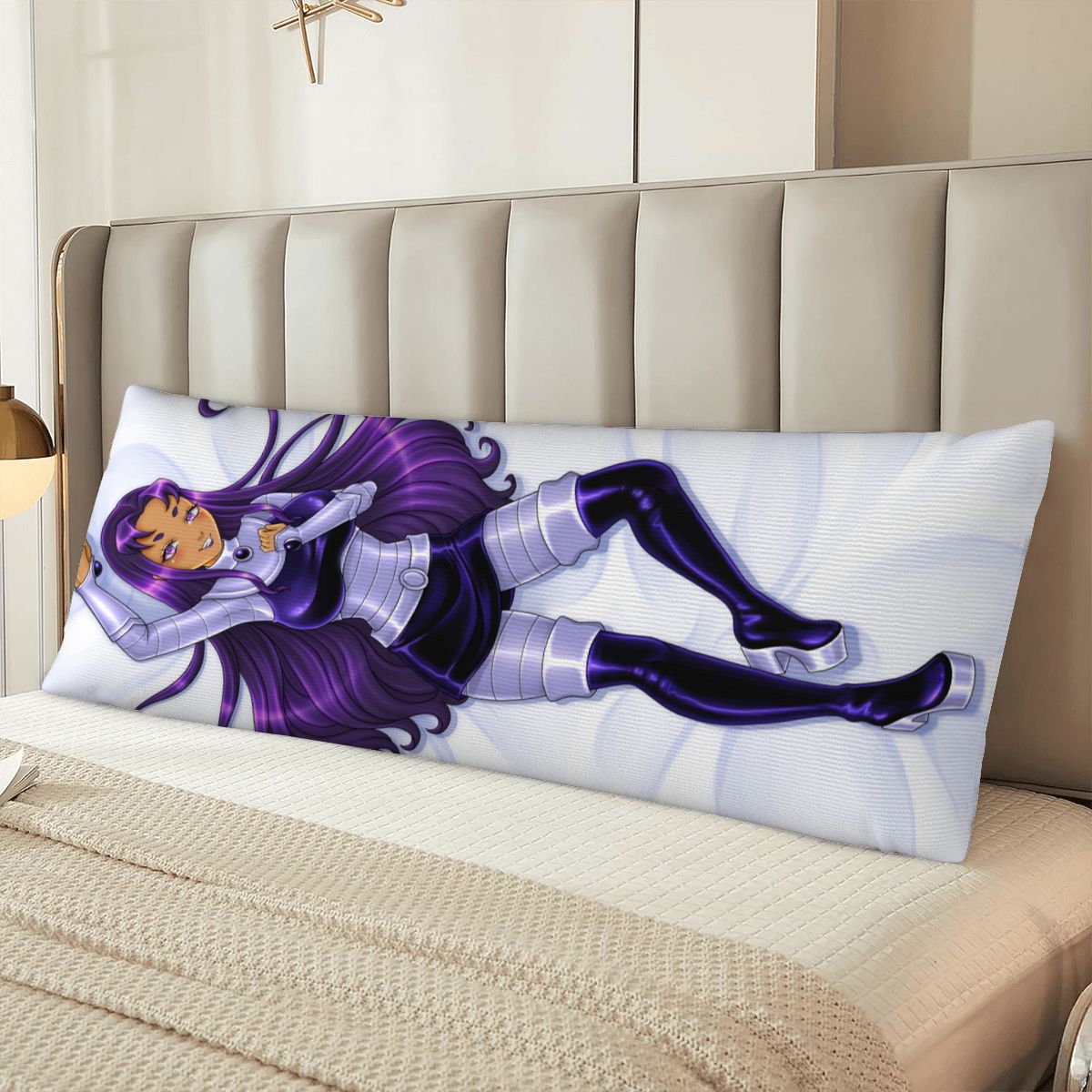 Body Pillow Cover 20"x54" Black Fire