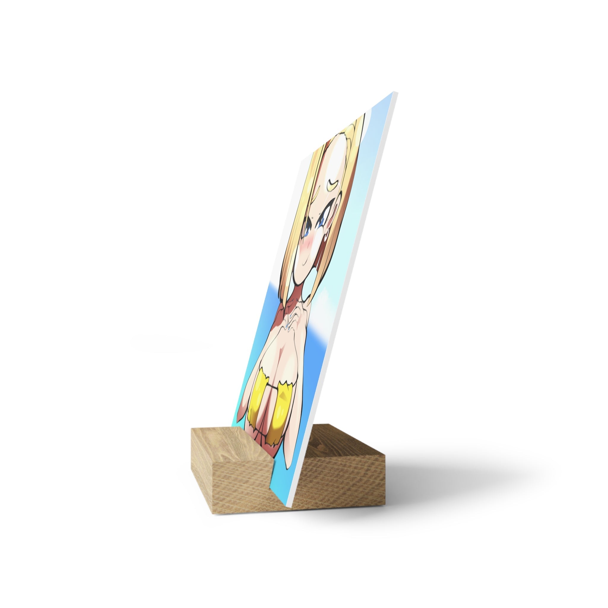 Anime Pinup Gallery Board with Wood Stand — Beach Tit Squeeze