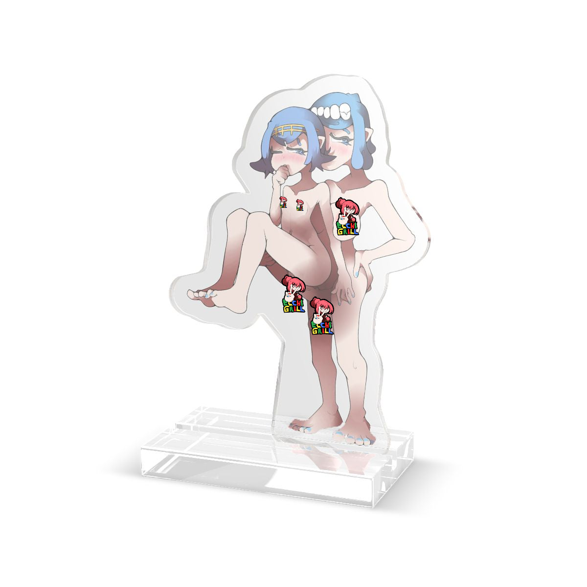 LGBTQ Blue Hair Trans Couple Cut Standee Sex Standee Display