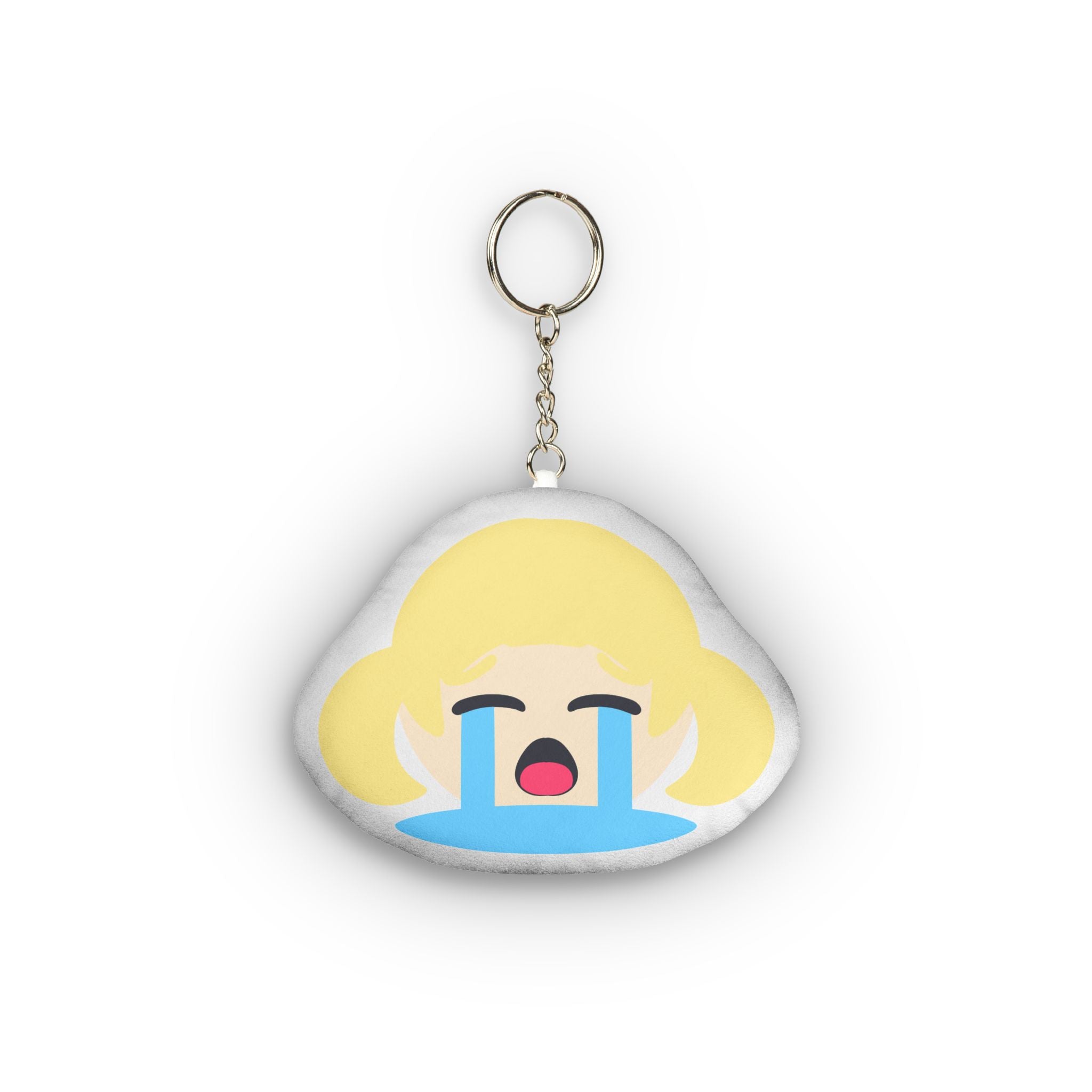 Emojicon Mini Plush Keychain, かわいい子供、金髪のツインテール