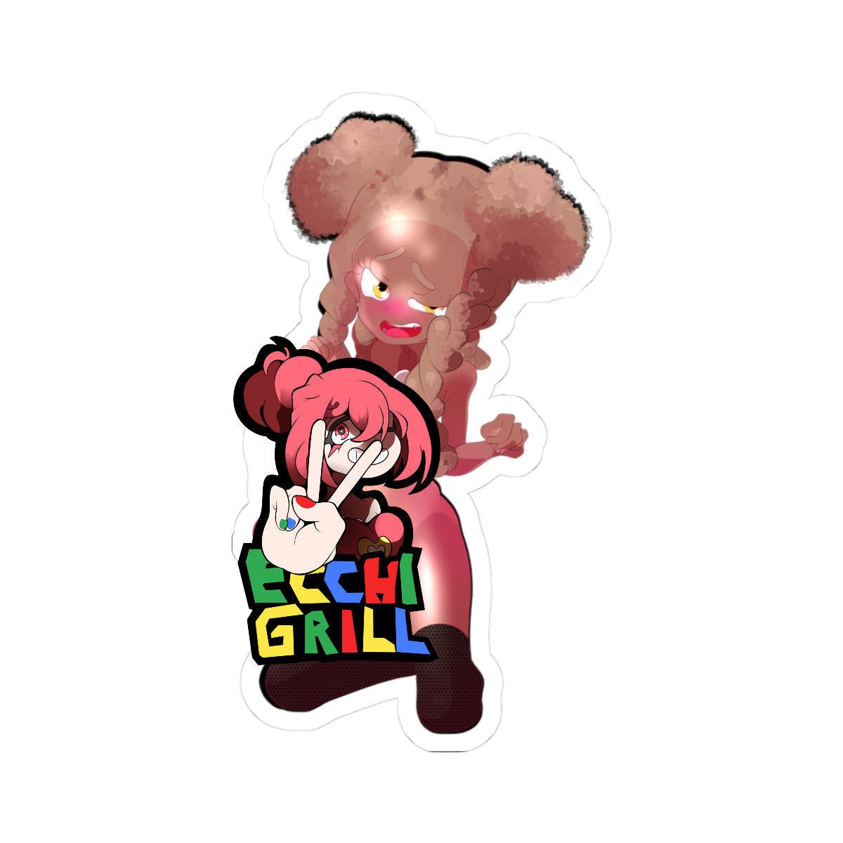Ebony Transwoman Explodes with Thick Cum - Ahegao Cumshot Hentai- NSFW Adult Anime Sticker