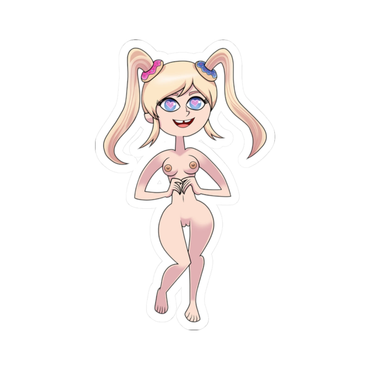 Blonde Anime Girl Sticker Cute Character Decal