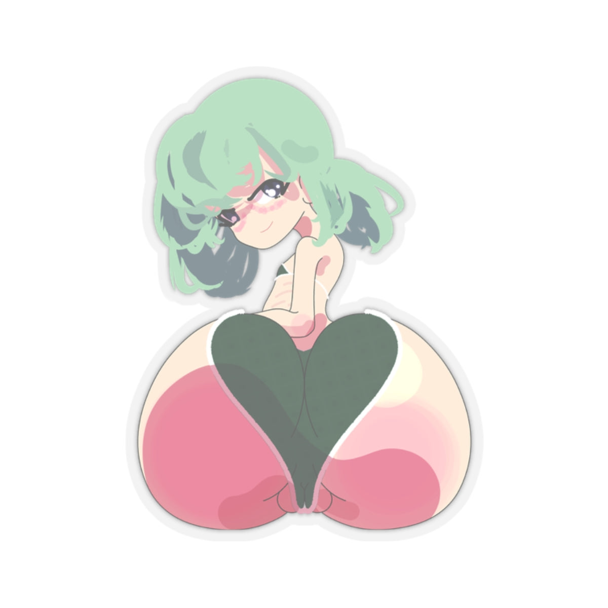 Cute Anime Girl Heart-Butt Sticker