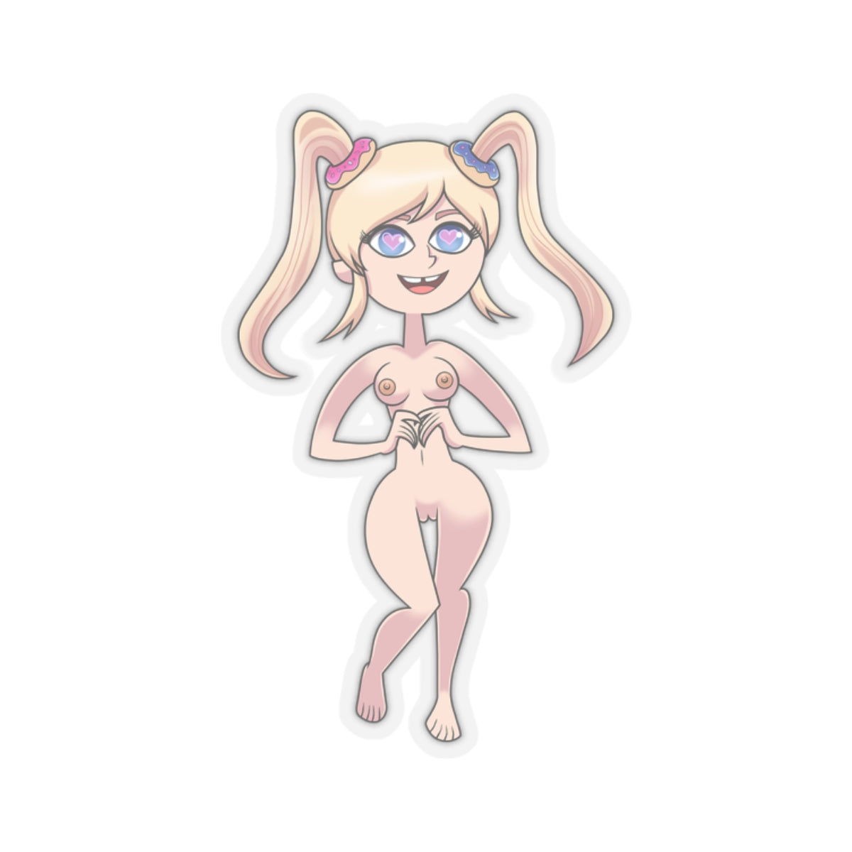 Blonde Anime Girl Sticker Cute Character Decal