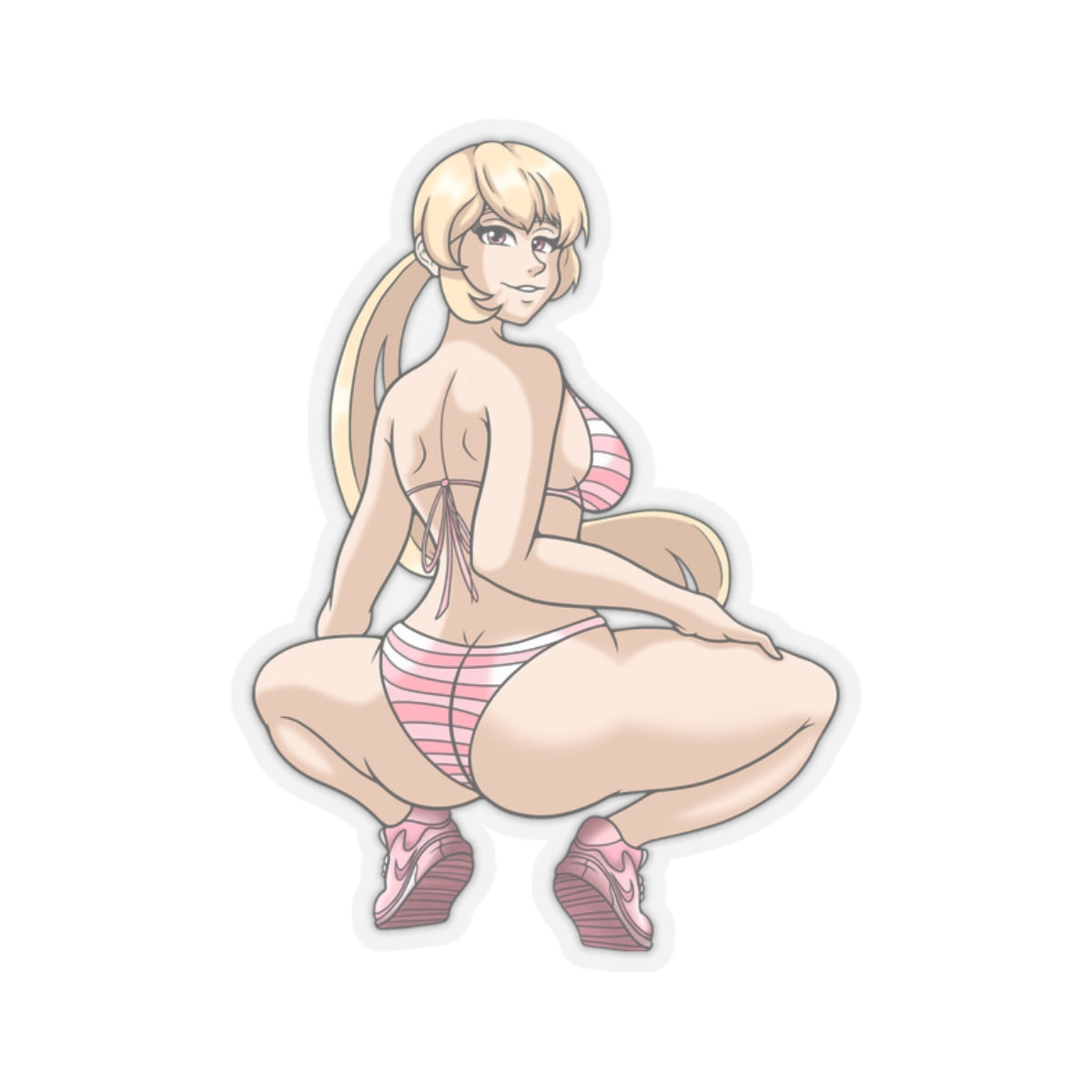 Blond Butt Bikini Pin-Up Sticker