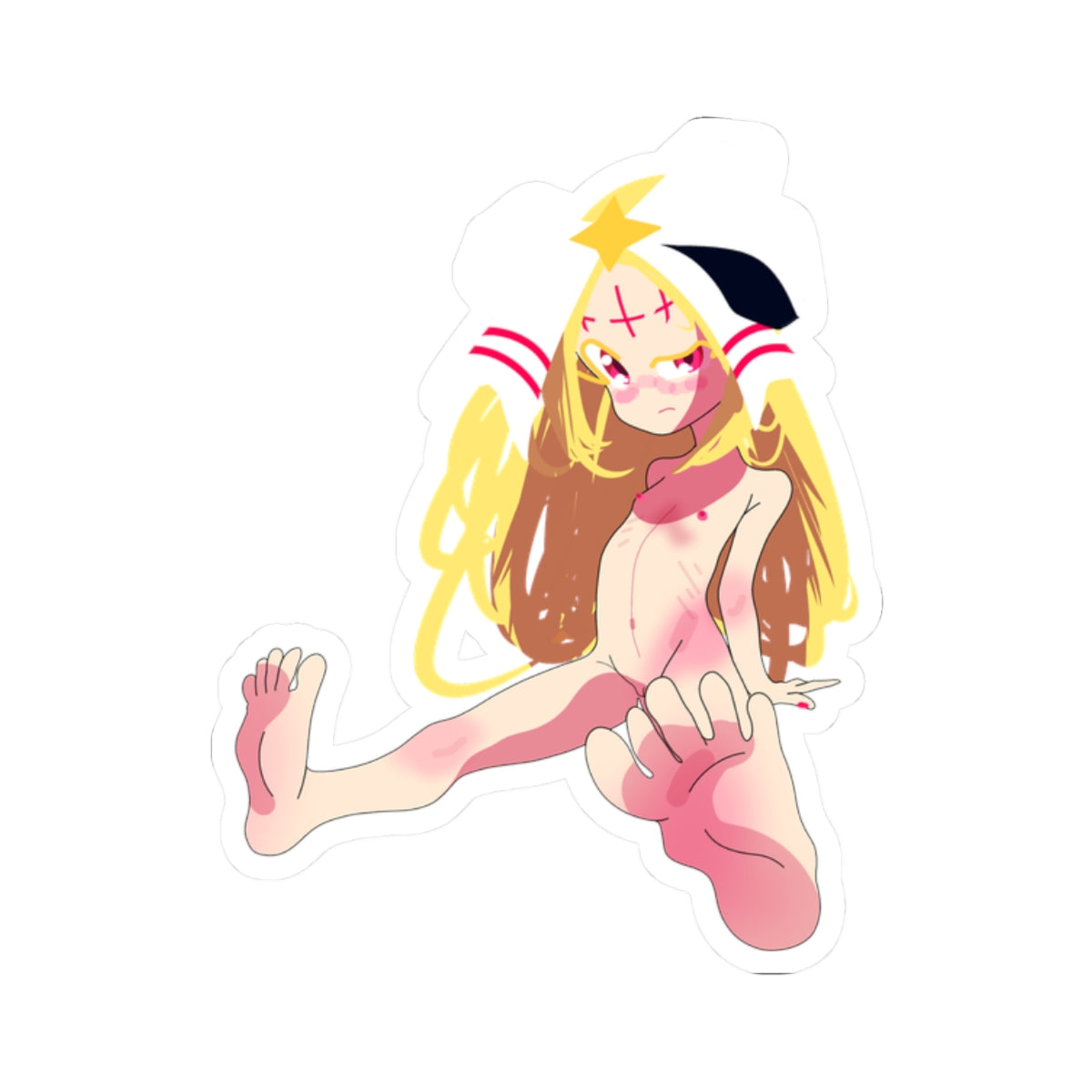 Blonde Anime Girl Sticker