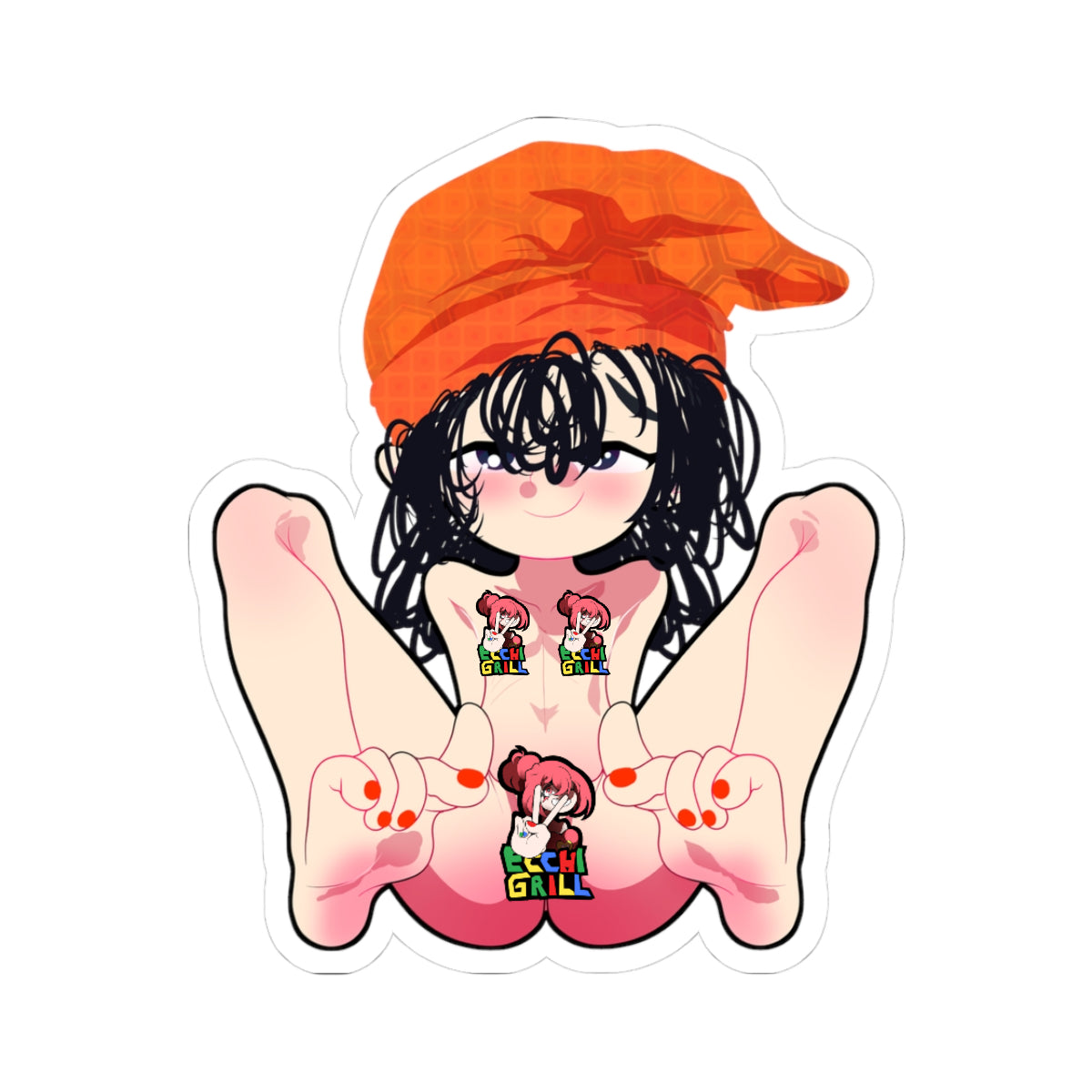 Kiss-Cut Sticker — Nude Feet Illustration
