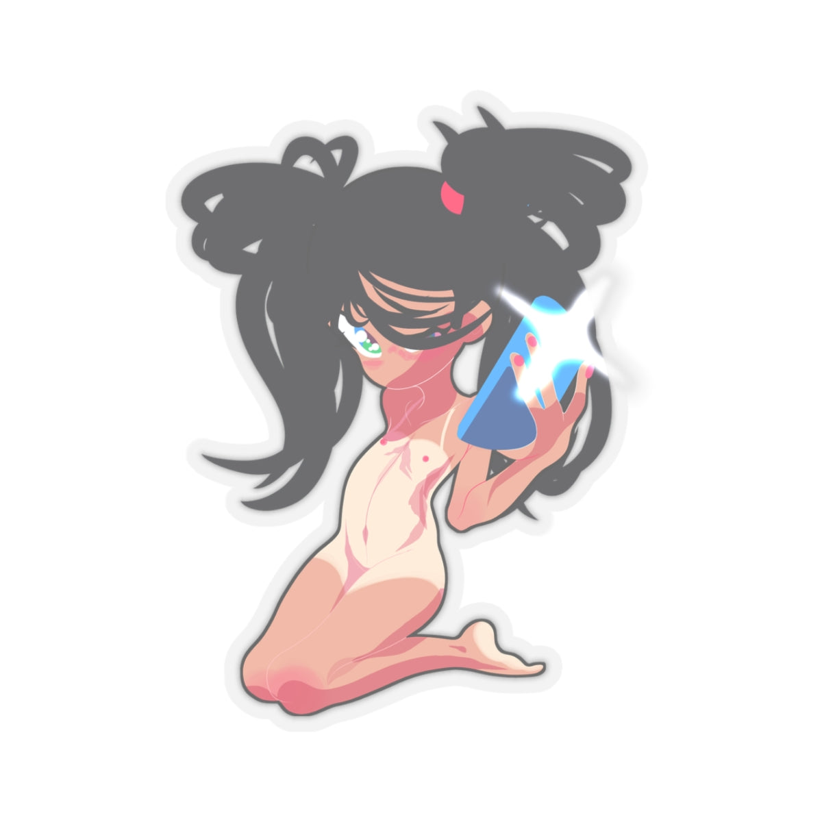 Anime Girl Phone Magic Sticker – Kiss-Cut Vinyl Sticker