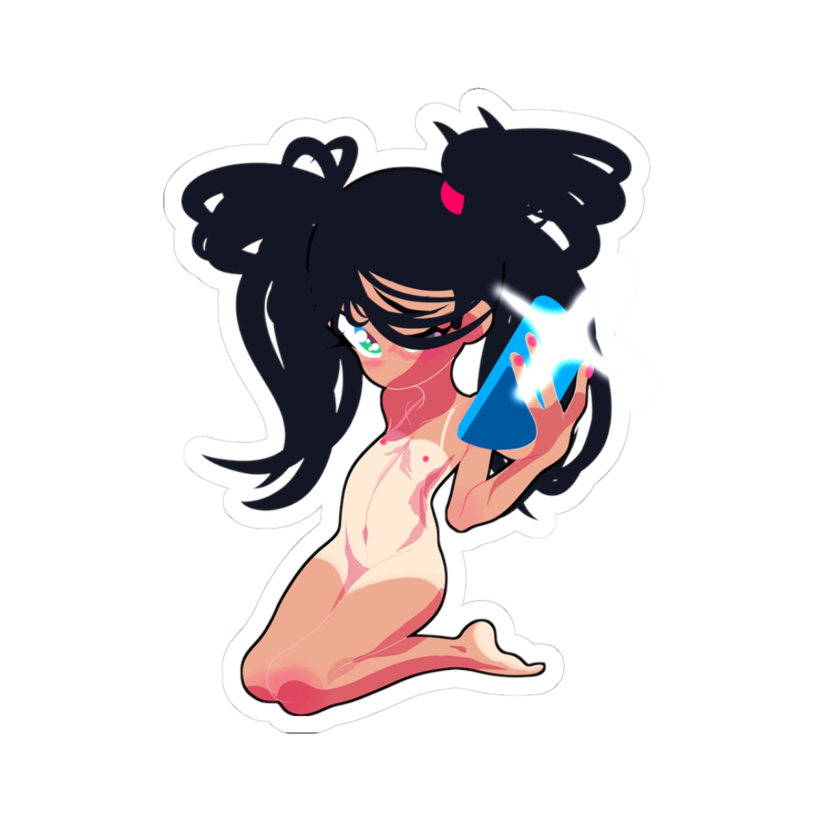 Anime Girl Phone Magic Sticker – Kiss-Cut Vinyl Sticker