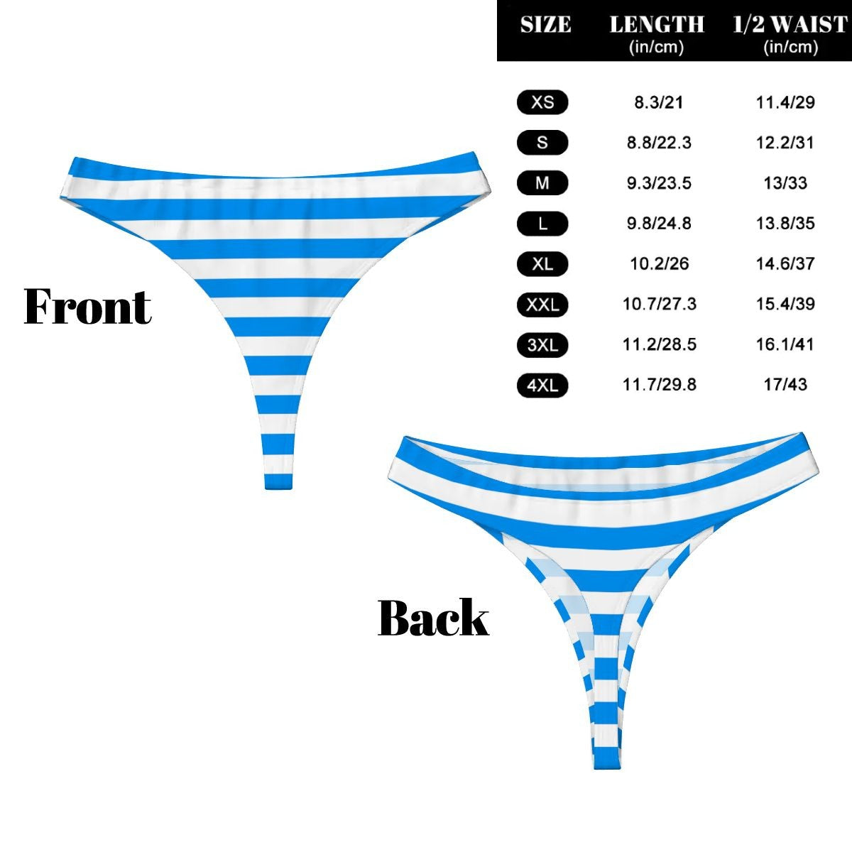 Thongs Blue/White