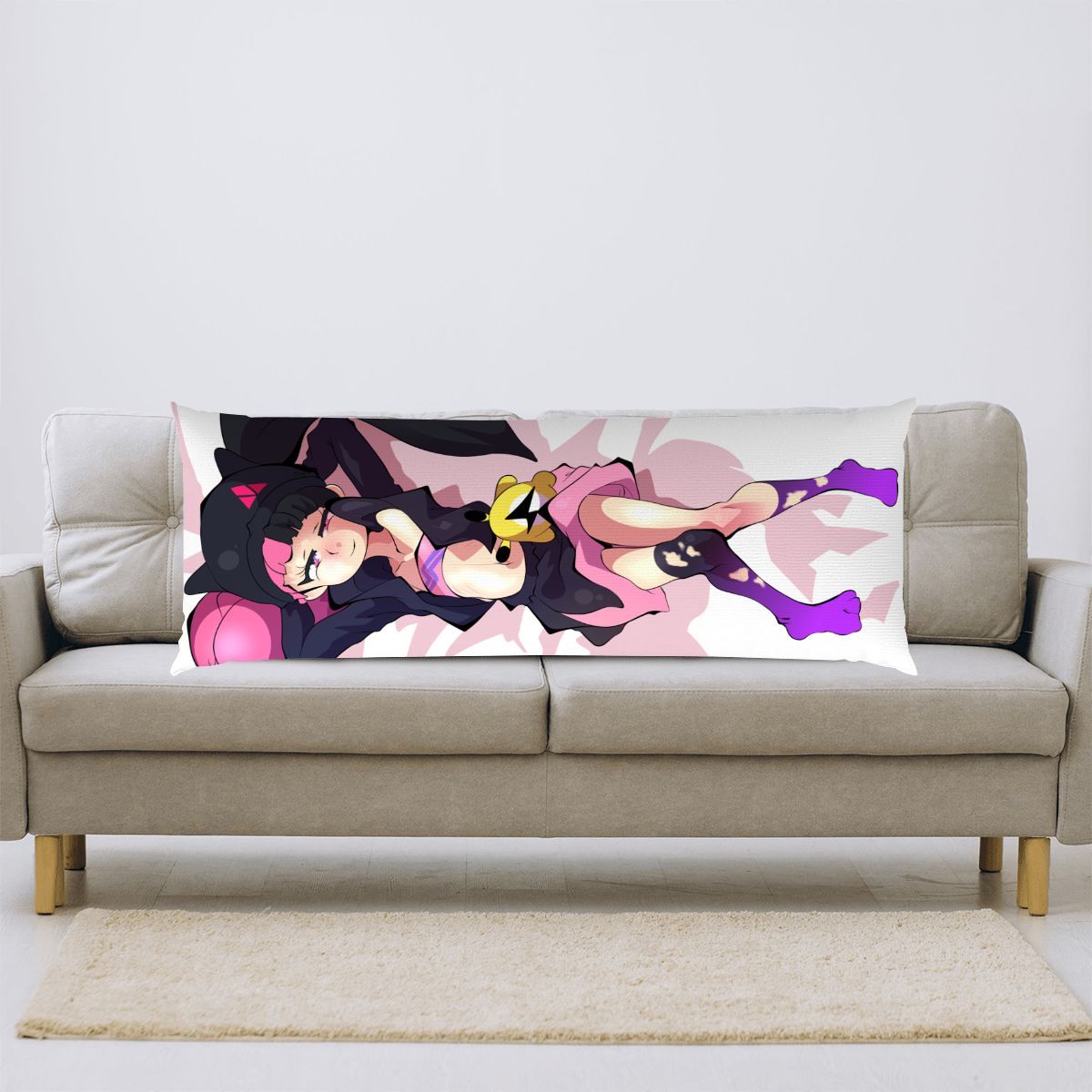 Body Pillow Cover 20" x 54" Hentai Bunny Slut NSFW