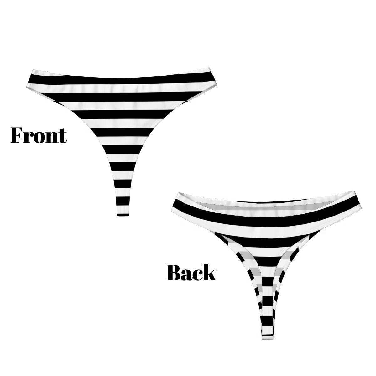 Femboy Thongs Black/White