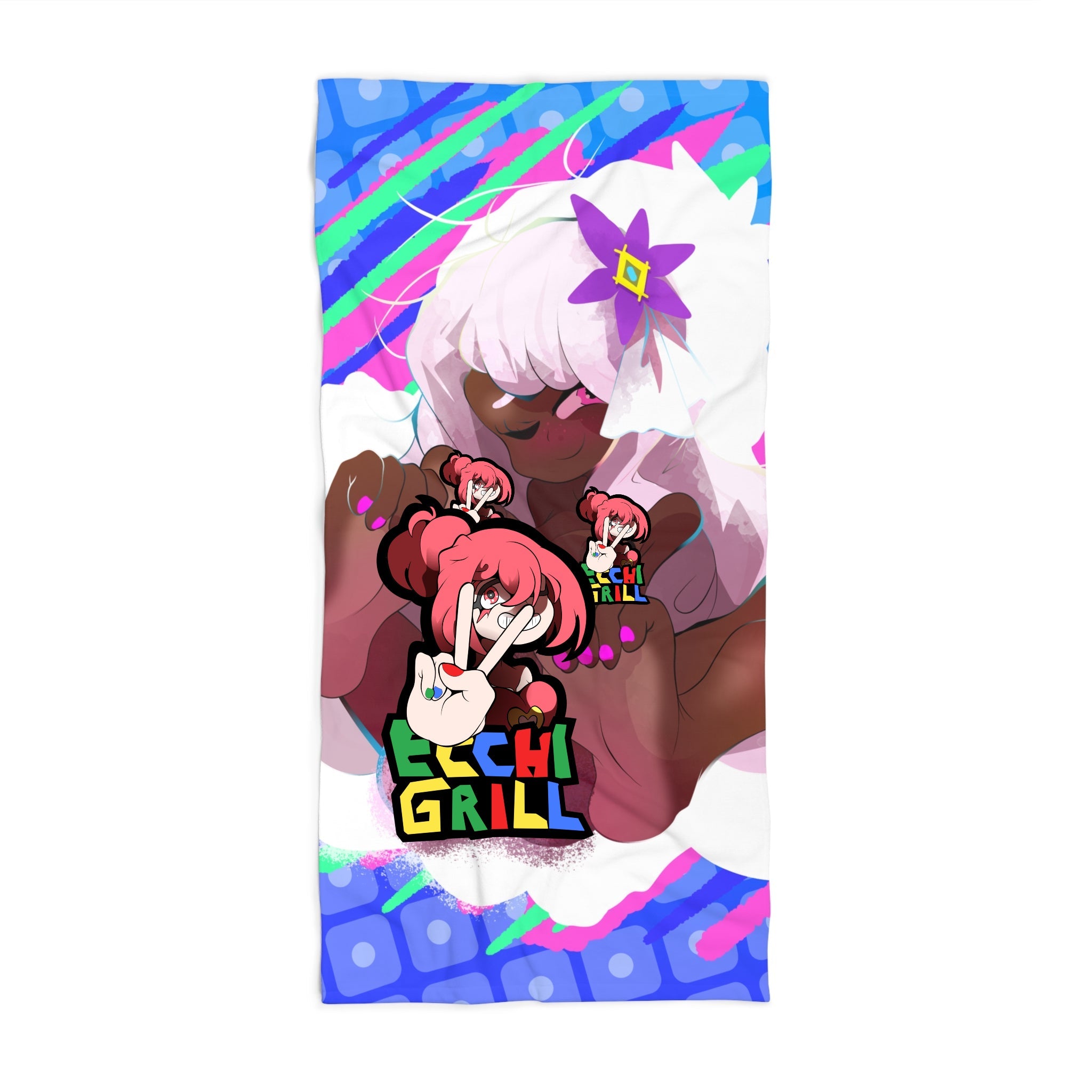 Ebony Futanari Hentai Waifu Vibrant Towel