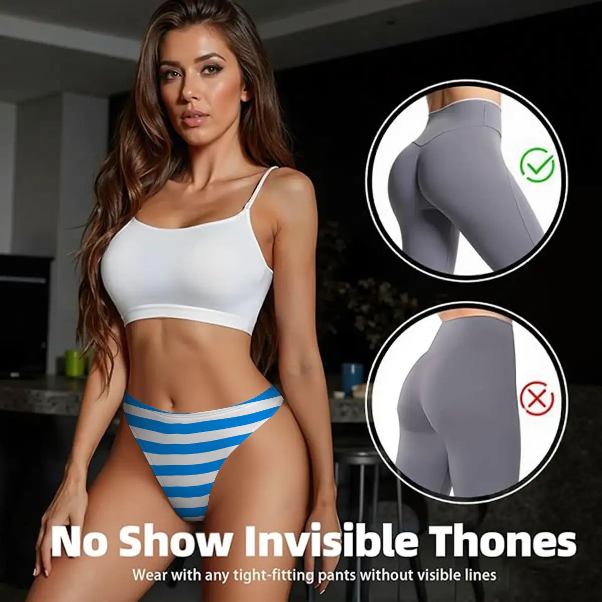 Thongs Blue/White