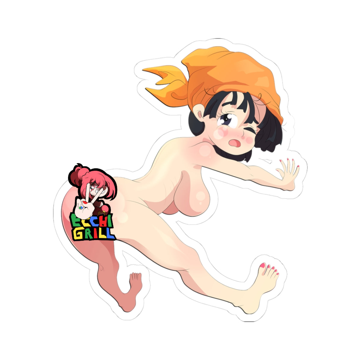 Busty Hentai Anime Girl Nude Big Tits Thick Ass - NSFW Adult Anime Sticker