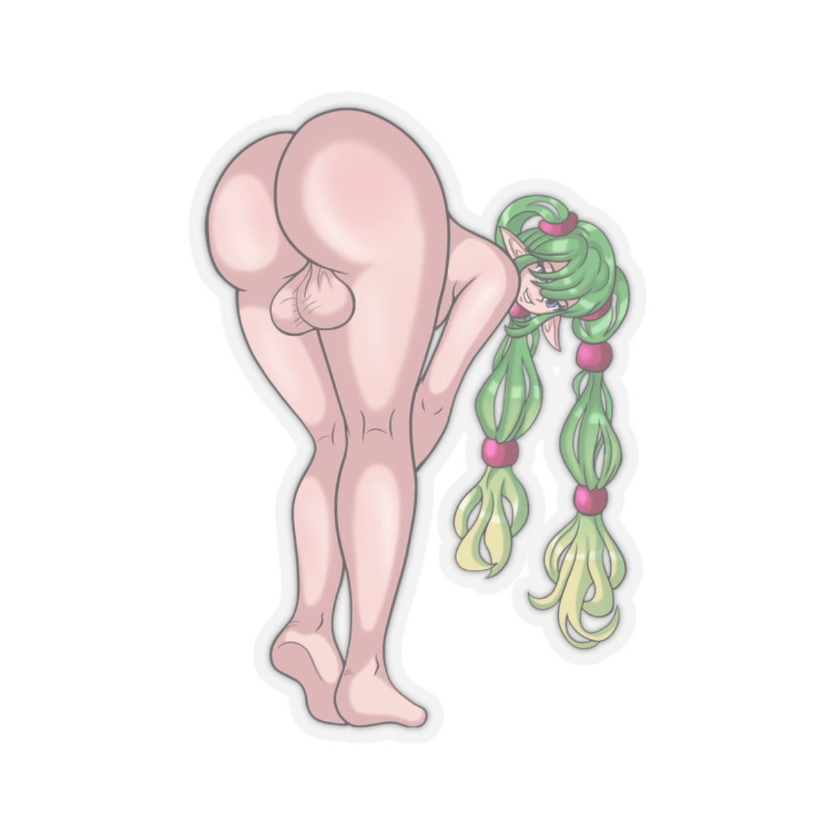 Thicc Futa Elf Girl Sack Stickers