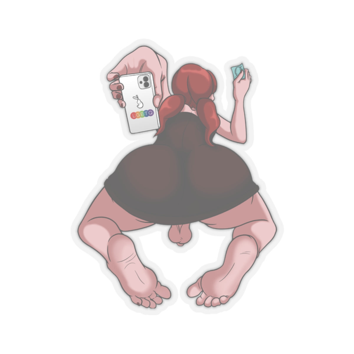 Cheeky Booty LGBTQ Phone Selfie Sticker