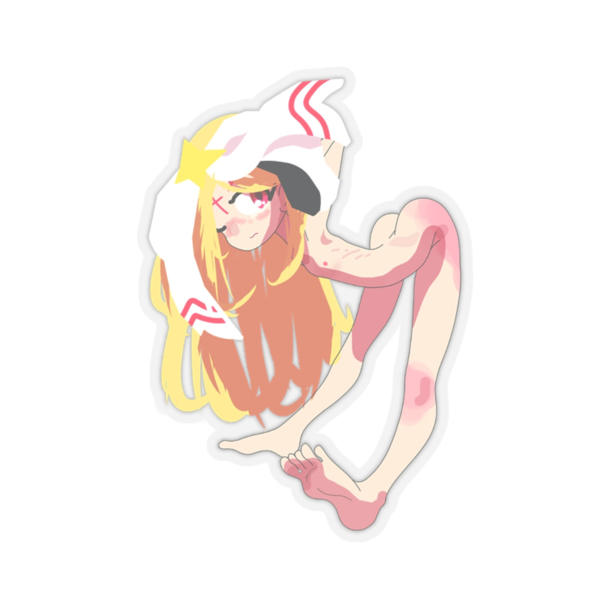 Cute Anime Girl Butt Sticker